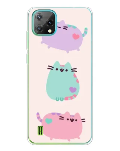Чехол для Blackview Oscal C60 с картинкой «Pusheen трио»