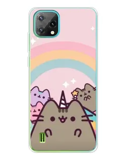 Чехол для Blackview Oscal C60 с картинкой «Единорог Pusheen»
