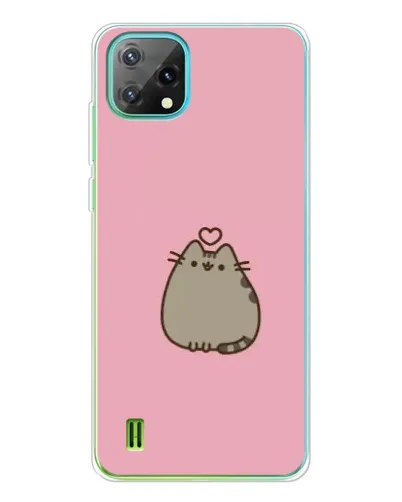 Чехол для Blackview Oscal C60 с картинкой «Pusheen сердце»