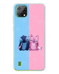 Чехол для Blackview Oscal C60 с картинкой «Stitch и Angel Love» Чехол для Blackview Oscal C60 с картинкой «Stitch и Angel Love»
