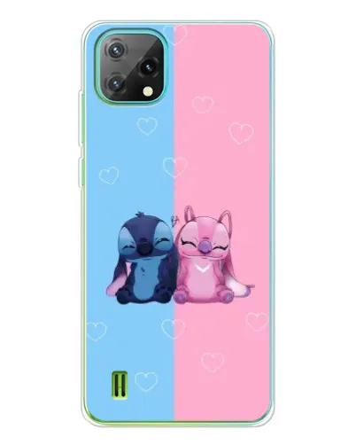Чехол для Blackview Oscal C60 с картинкой «Stitch и Angel Love»