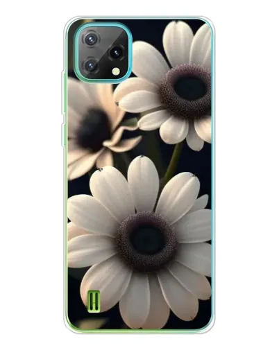 Чехол для Blackview Oscal C60 с картинкой «Белые маргаритки макро»