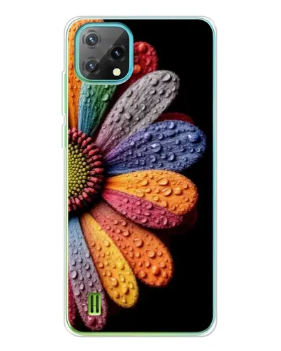 Чехол для Blackview Oscal C60 с картинкой «Радужный цветок»