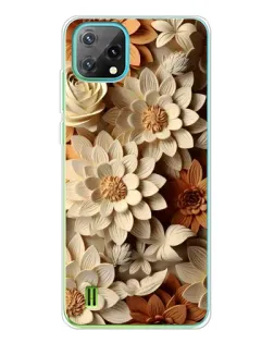 Чехол для Blackview Oscal C60 с картинкой «Бежевый флористический декор» Чехол для Blackview Oscal C60 с картинкой «Бежевый флористический декор»
