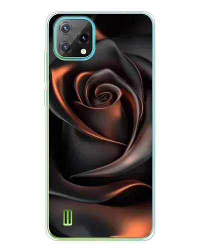 Чехол для Blackview Oscal C60 с картинкой «Шелковая черная роза»