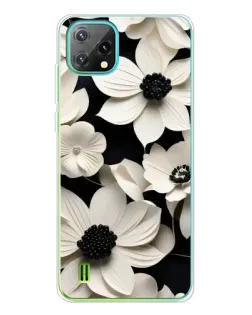 Чехол для Blackview Oscal C60 с картинкой «Объемные белые цветы» Чехол для Blackview Oscal C60 с картинкой «Объемные белые цветы»