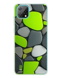 Чехол для Blackview Oscal C60 с картинкой «Яркая неоновая галька»