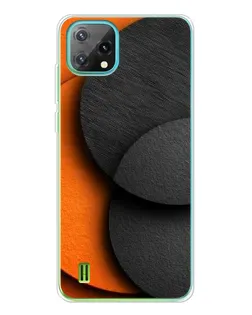 Чехол для Blackview Oscal C60 с картинкой «Геометрия оранжевых кругов»