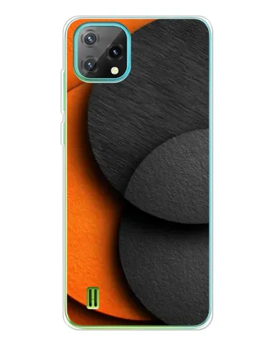 Чехол для Blackview Oscal C60 с картинкой «Геометрия оранжевых кругов» Чехол для Blackview Oscal C60 с картинкой «Геометрия оранжевых кругов»