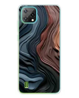 Чехол для Blackview Oscal C60 с картинкой «Цветные волны каньона»