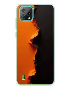 Чехол для Blackview Oscal C60 с картинкой «Оранжевый разлом»