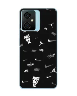 Чехол для Blackview Oscal C70 с картинкой «Nike Black Pattern»