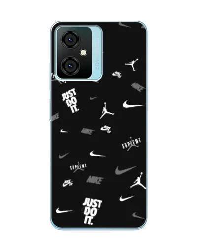 Чехол для Blackview Oscal C70 с картинкой «Nike Black Pattern»