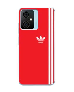 Чехол для Blackview Oscal C70 с картинкой «Красный минимализм Adidas»