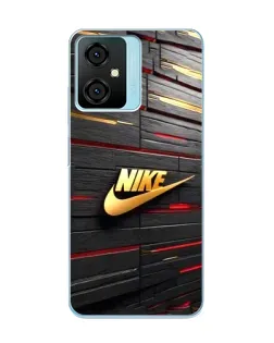 Чехол для Blackview Oscal C70 с картинкой «Золотой Nike на металле»