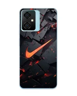 Чехол для Blackview Oscal C70 с картинкой «Nike — эффект разломов»