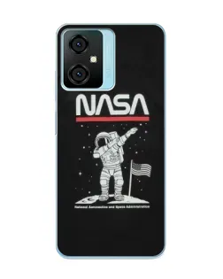 Чехол для Blackview Oscal C70 с картинкой «NASA — шагаем по Луне»