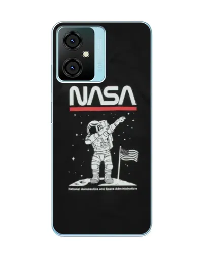 Чехол для Blackview Oscal C70 с картинкой «NASA — шагаем по Луне»