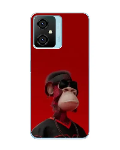 Чехол для Blackview Oscal C70 с картинкой «Bored Ape в красном» Чехол для Blackview Oscal C70 с картинкой «Bored Ape в красном»