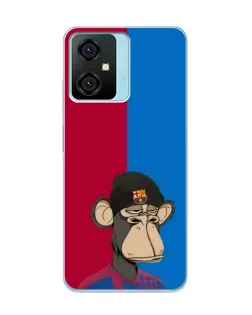 Чехол для Blackview Oscal C70 с картинкой «Bored Ape — фанат Барсы»