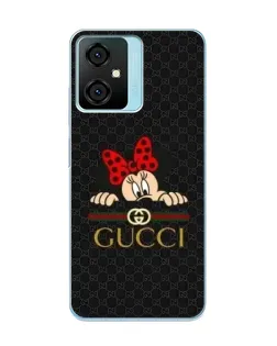Чехол для Blackview Oscal C70 с картинкой «Минни Маус Gucci — черный»