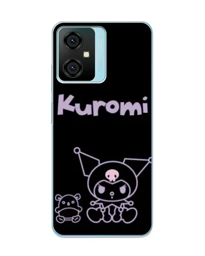 Чехол для Blackview Oscal C70 с картинкой «Kuromi — черный минимализм»