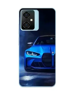 Чехол для Blackview Oscal C70 с картинкой «Голубая BMW M4»