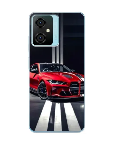 Чехол для Blackview Oscal C70 с картинкой «Красная BMW на дороге»