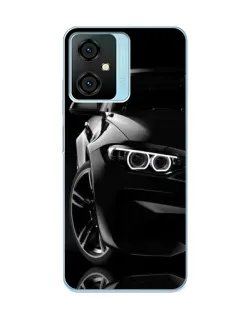 Чехол для Blackview Oscal C70 с картинкой «Черная BMW — профиль»
