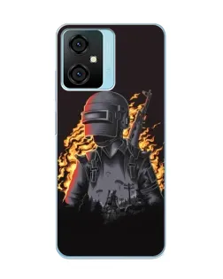 Чехол для Blackview Oscal C70 с картинкой «PUBG — огненный силуэт»
