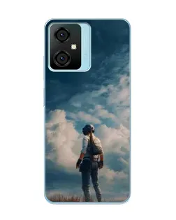 Чехол для Blackview Oscal C70 с картинкой «Герой PUBG на скале»