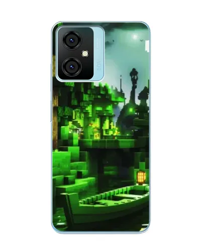 Чехол для Blackview Oscal C70 с картинкой «Minecraft лесной пейзаж»