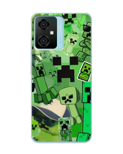 Чехол для Blackview Oscal C70 с картинкой «Криперы Minecraft»