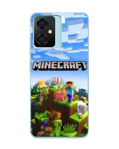 Чехол для Blackview Oscal C70 с картинкой «Minecraft классический мир»