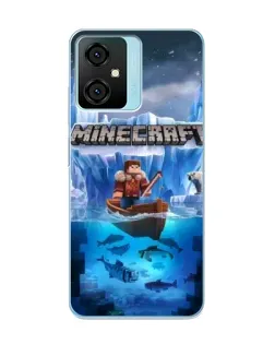 Чехол для Blackview Oscal C70 с картинкой «Minecraft ледяной мир»