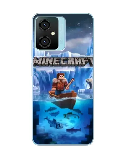 Чехол для Blackview Oscal C70 с картинкой «Minecraft ледяной мир»