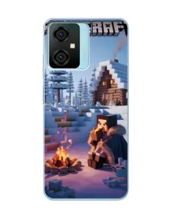 Чехол для Blackview Oscal C70 с картинкой «Зимний Minecraft»