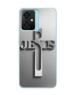 Чохол для Blackview Oscal C70 з картинкою «Металевий хрест Jesus»