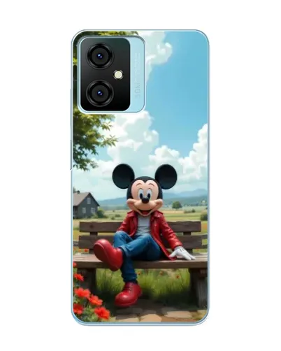 Чехол для Blackview Oscal C70 с картинкой «Микки на скамейке»