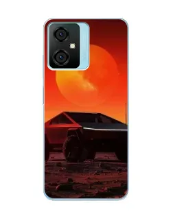 Чехол для Blackview Oscal C70 с картинкой «Cybertruck на Марсе»