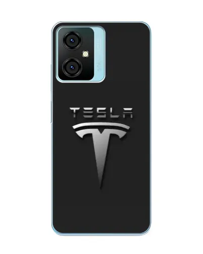 Чехол для Blackview Oscal C70 с картинкой «Стальной логотип Tesla»