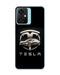 Чехол для Blackview Oscal C70 с картинкой «Tesla — серебристое авто»