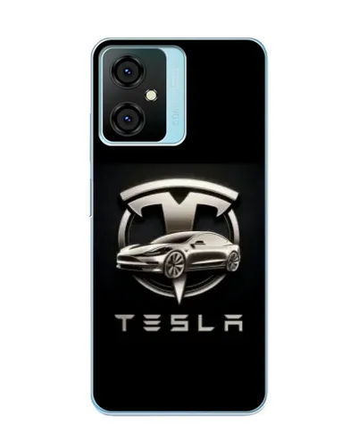 Чехол для Blackview Oscal C70 с картинкой «Tesla — серебристое авто»