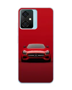 Чехол для Blackview Oscal C70 с картинкой «Красный Mercedes AMG»