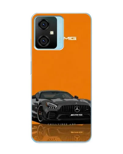 Чехол для Blackview Oscal C70 с картинкой «Оранжевый Mercedes AMG»