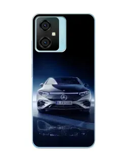 Чехол для Blackview Oscal C70 с картинкой «Ночной Mercedes EQ»