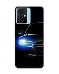 Чехол для Blackview Oscal C70 с картинкой «Неоновый взгляд Audi»