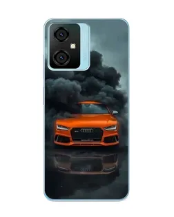 Чехол для Blackview Oscal C70 с картинкой «Audi в облаках дыма»