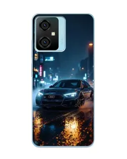Чехол для Blackview Oscal C70 с картинкой «Ночной город и Audi»