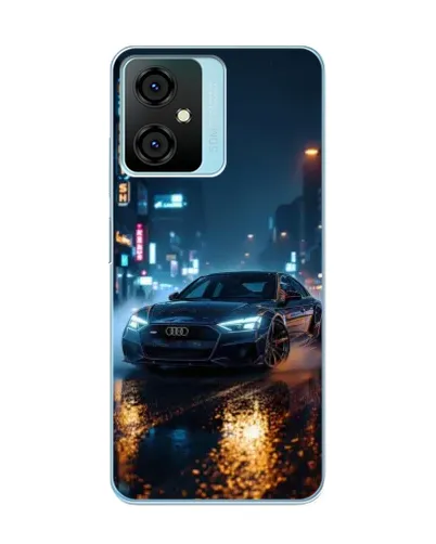Чехол для Blackview Oscal C70 с картинкой «Ночной город и Audi»
